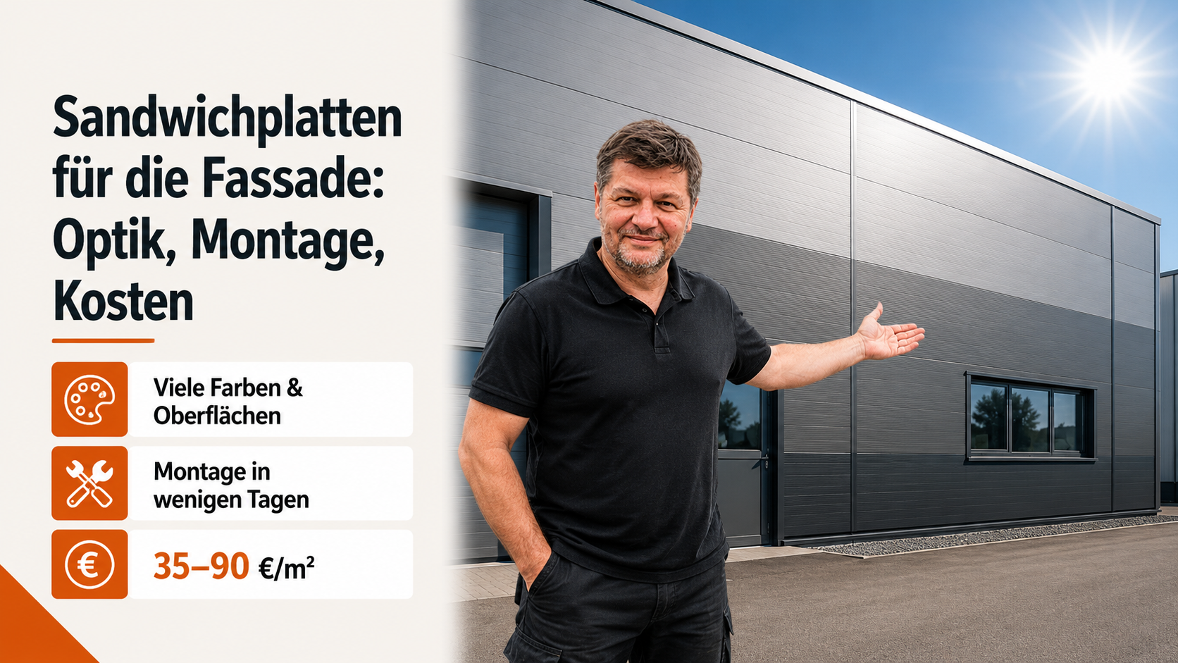 Sandwichplatten für die Fassade: Optik, Montage, Kosten