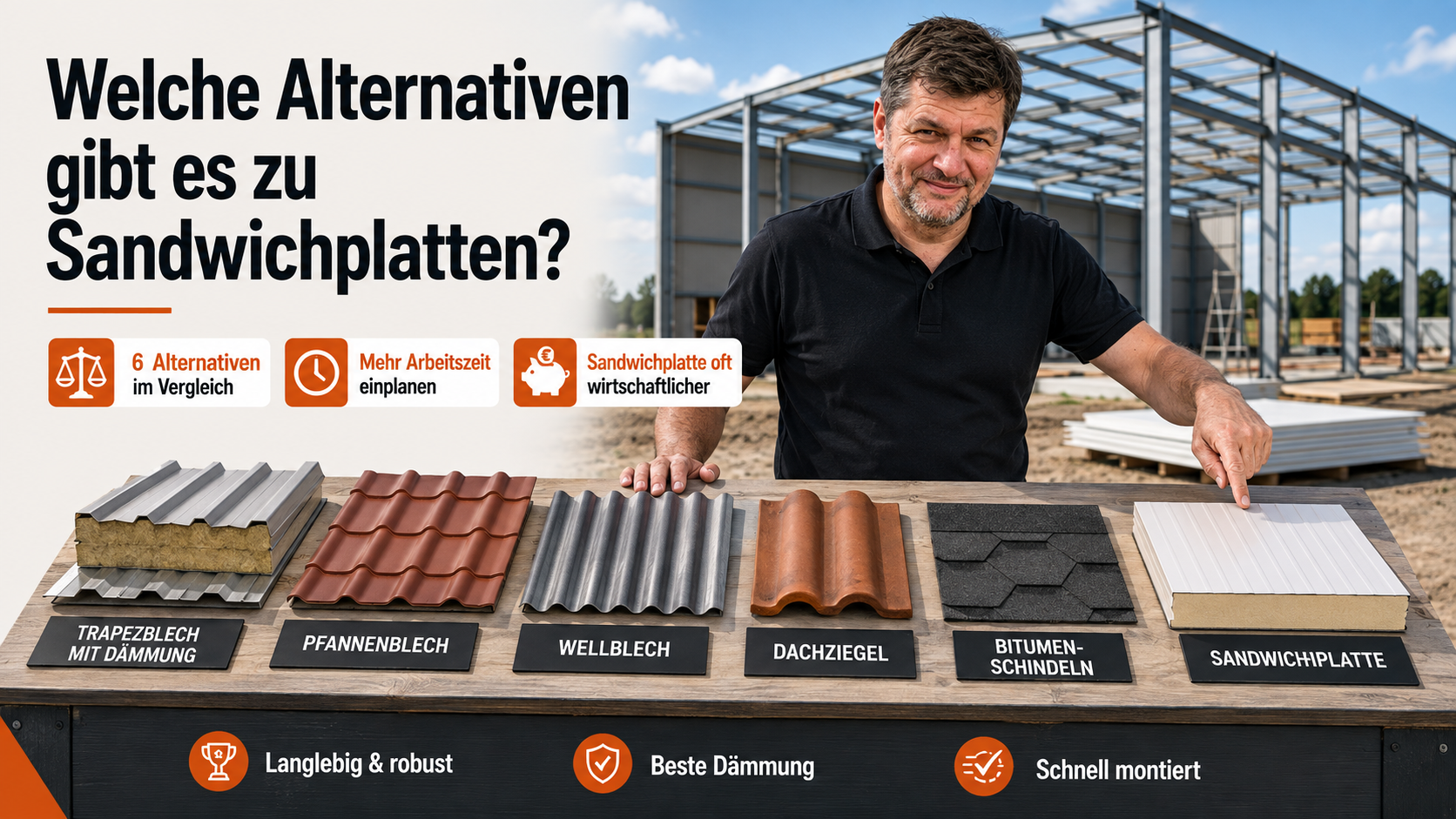 Welche Alternativen gibt es zu Sandwichplatten?