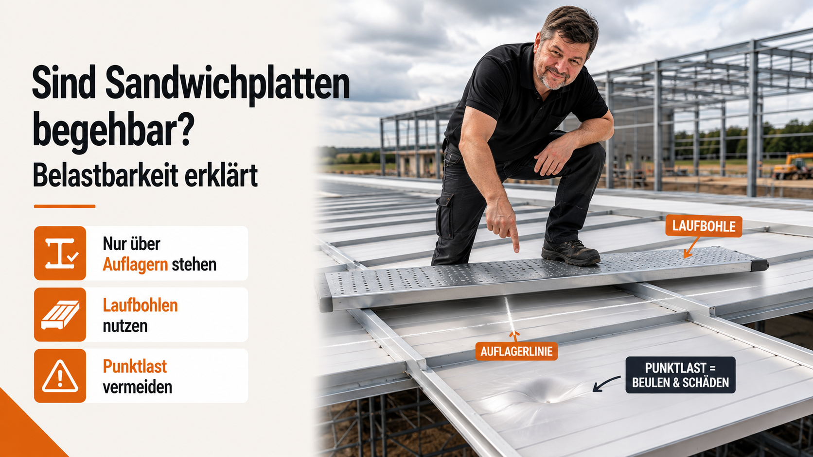 Sind Sandwichplatten begehbar? Belastbarkeit erklärt