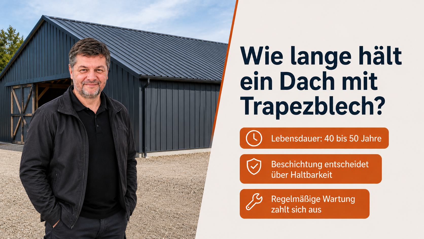 Wie lange hält ein Dach mit Trapezblech?