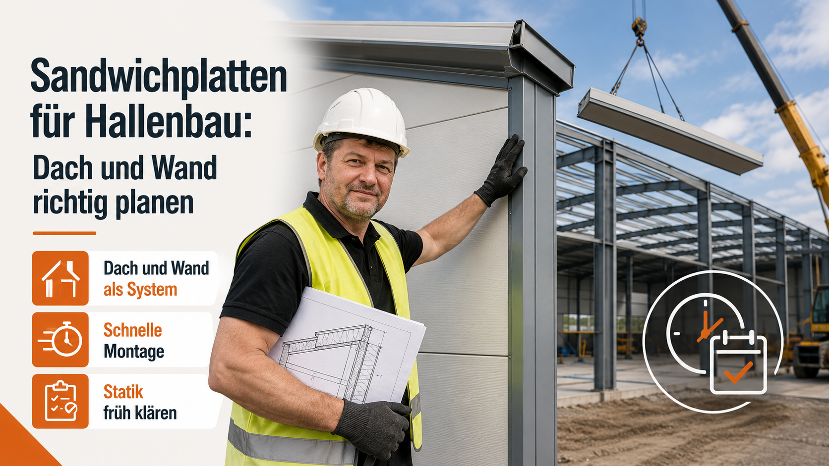Sandwichplatten für Hallenbau: Dach und Wand richtig planen