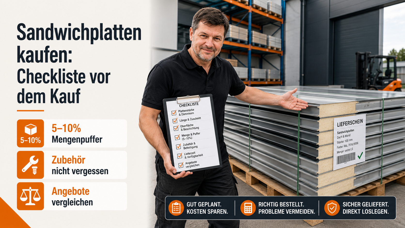 Sandwichplatten kaufen: Checkliste vor dem Kauf