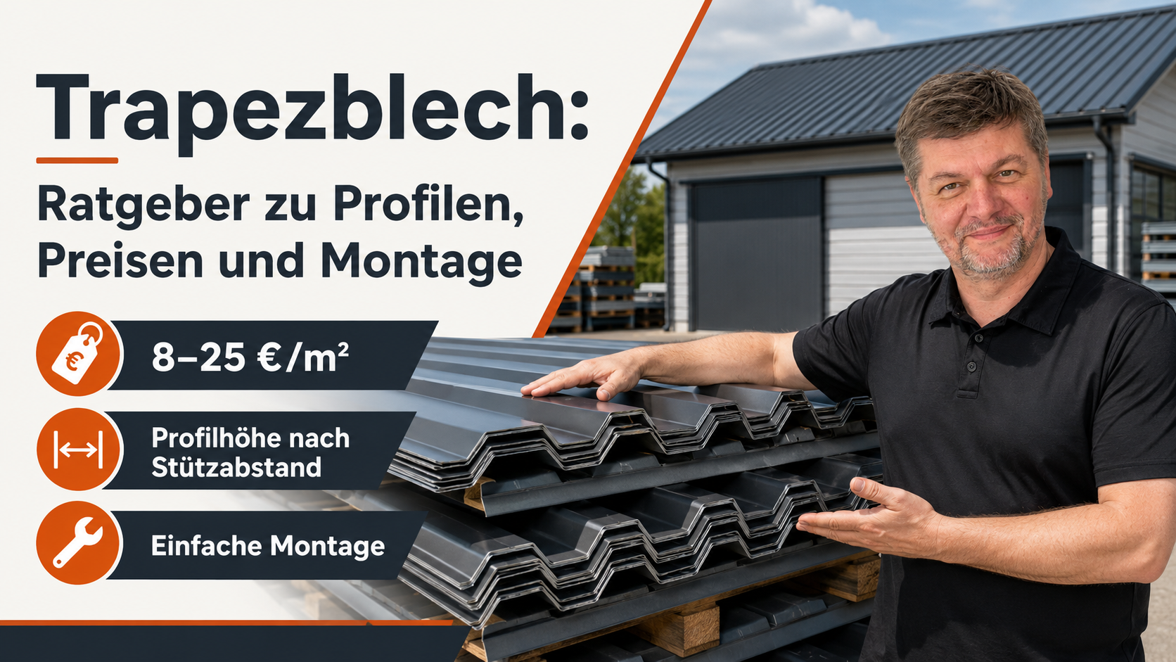 Trapezblech: Ratgeber zu Profilen, Preisen und Montage