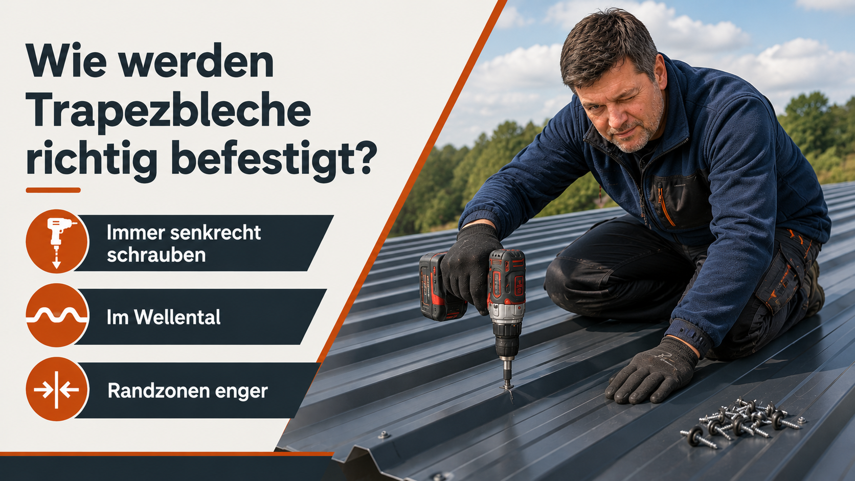 Wie werden Trapezbleche richtig befestigt?
