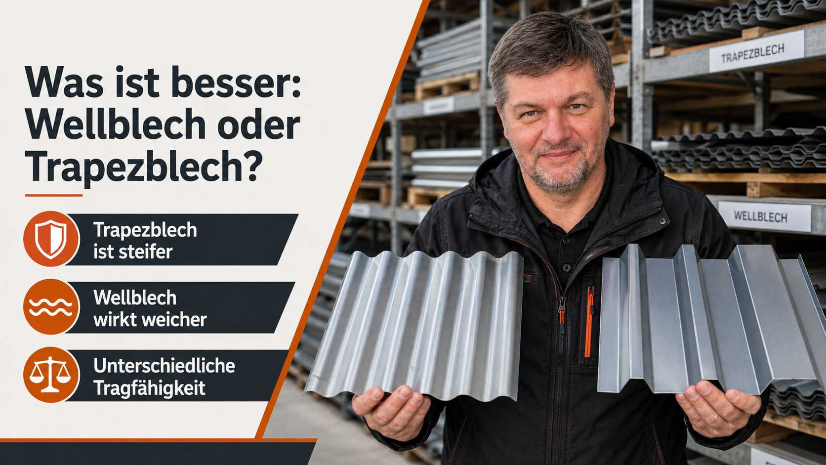 Was ist besser: Wellblech oder Trapezblech?