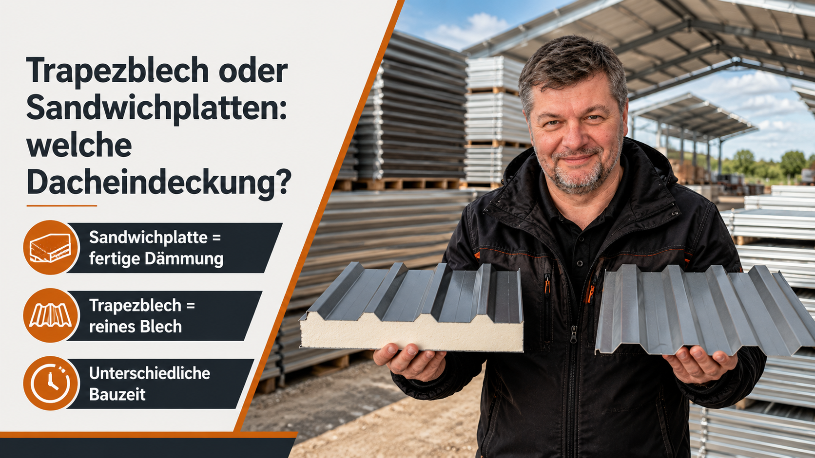 Trapezblech oder Sandwichplatten: welche Dacheindeckung?
