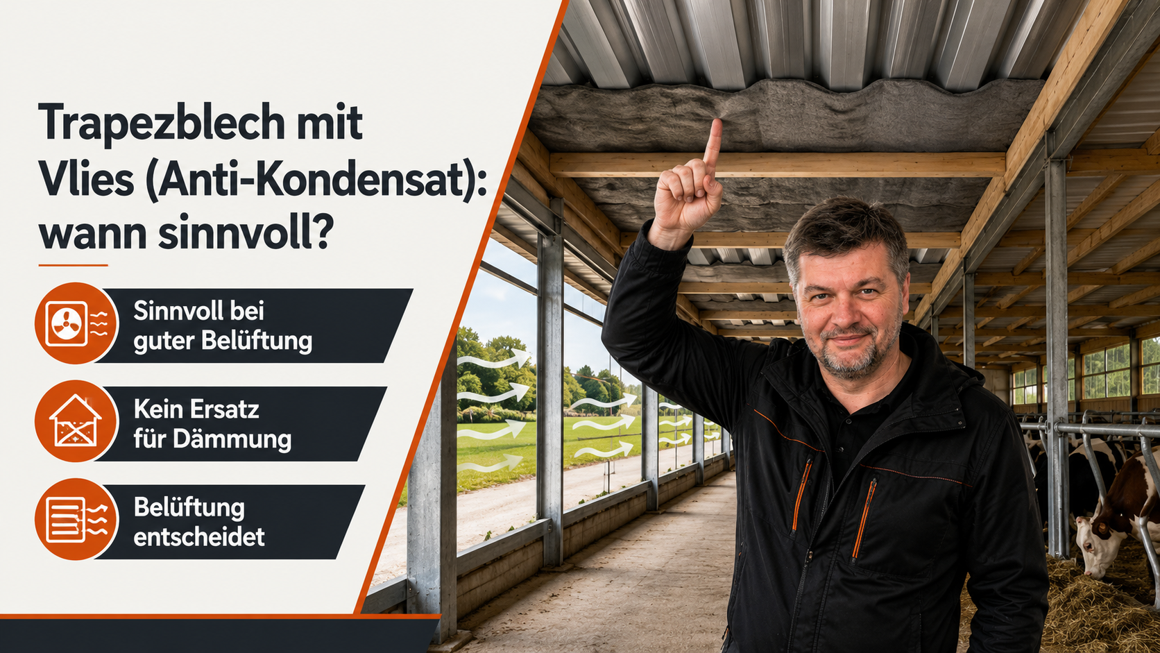 Trapezblech mit Vlies (Anti-Kondensat): wann sinnvoll?