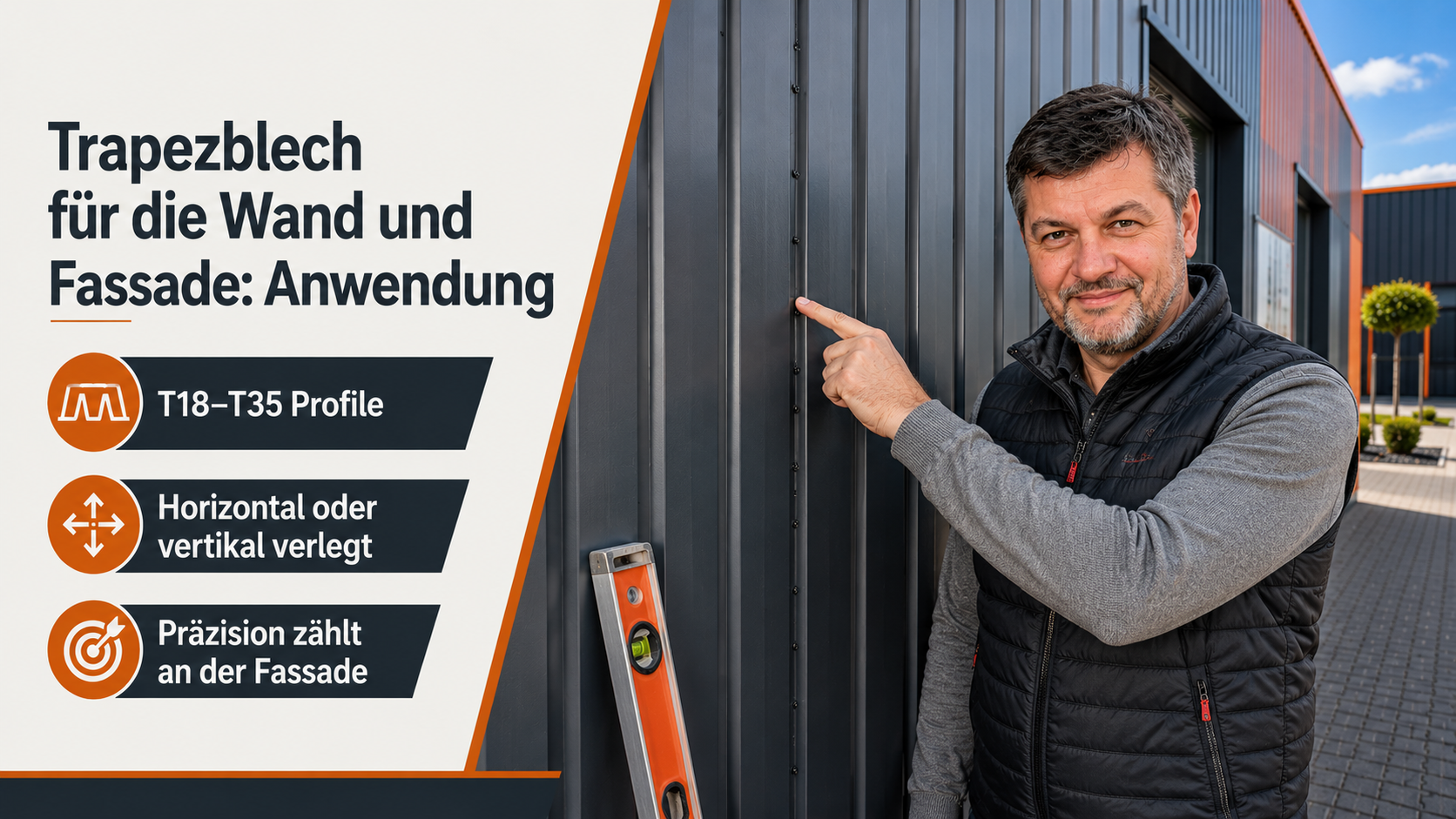 Trapezblech für die Wand und Fassade: Anwendung