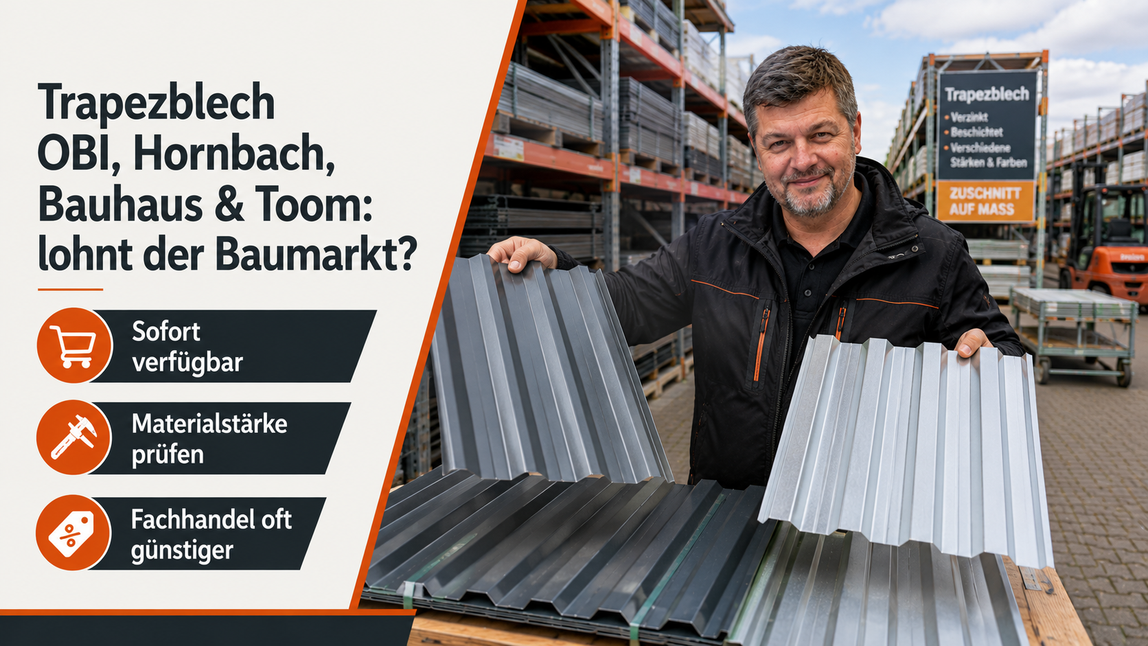 Trapezblech OBI, Hornbach, Bauhaus & Toom: lohnt der Baumarkt?