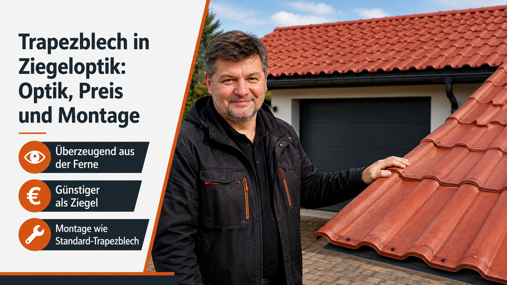 Trapezblech in Ziegeloptik: Optik, Preis und Montage