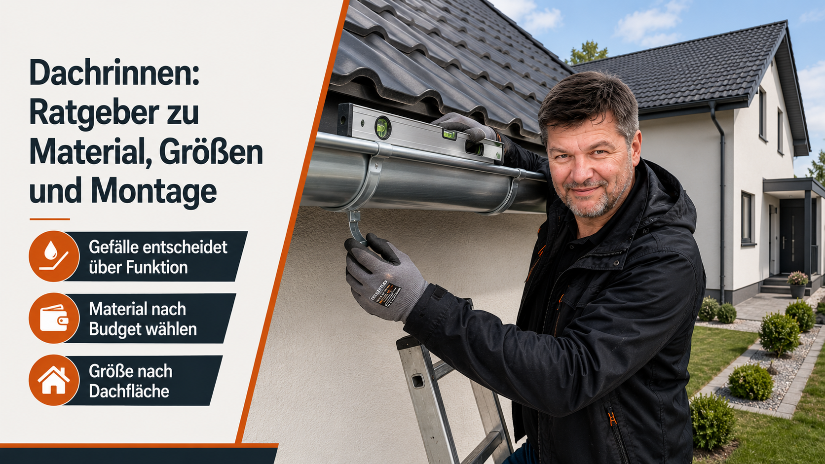 Dachrinnen: Ratgeber zu Material, Größen und Montage
