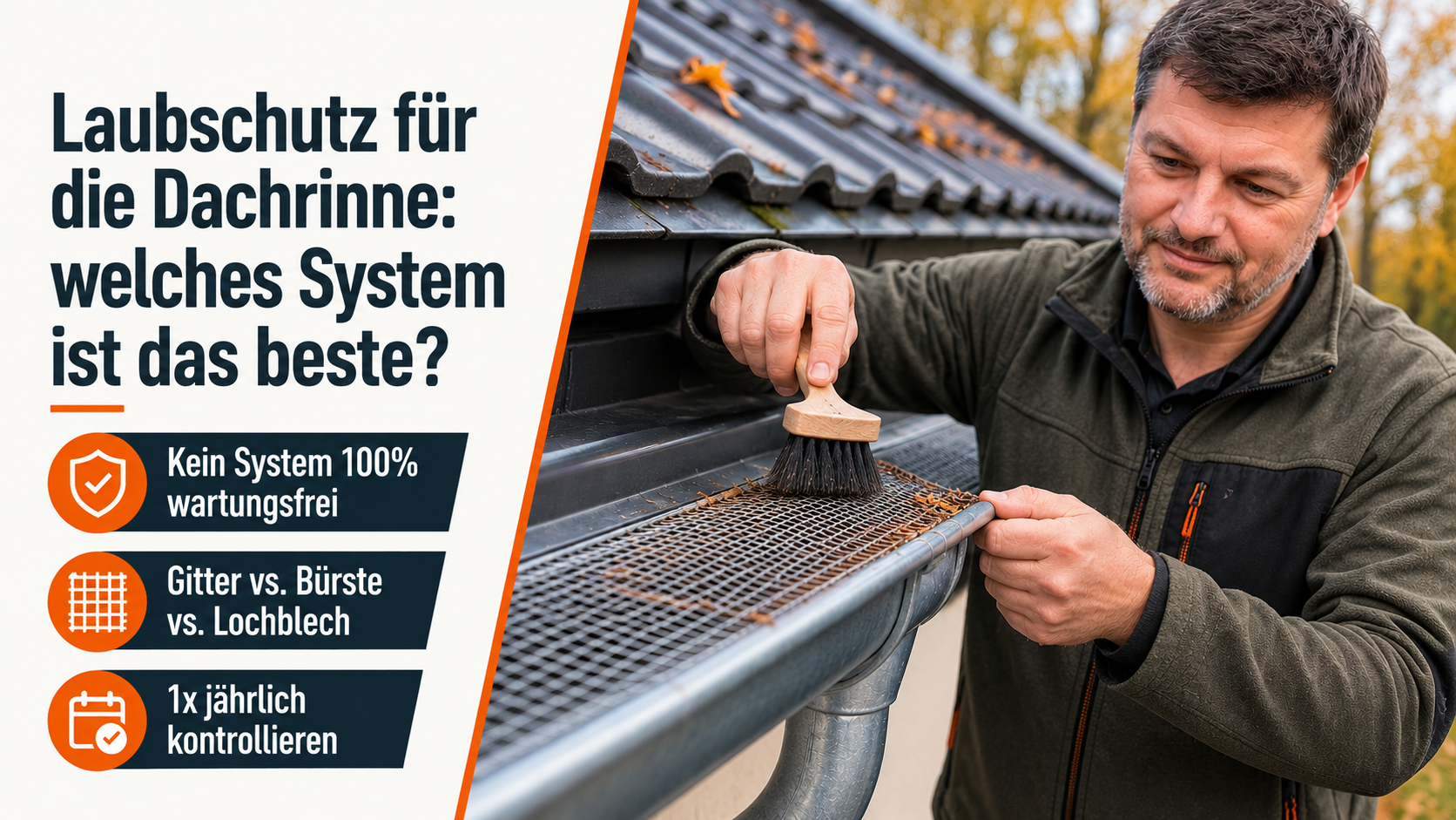 Laubschutz für die Dachrinne: welches System ist das beste?